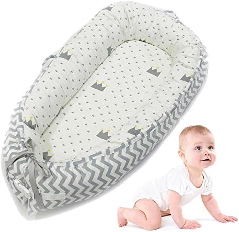 Baby Lounger, MOGOI Portable Super Soft and Breathable Newborn Infant Bassinet,Water Resistant Removable Cover for Newborn Lounger
