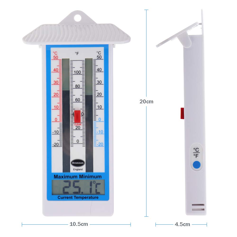 Max Min Thermometer Indoor Outdoor Garden Greenhouse Wall Buy