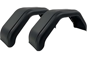 (2) Sturdy Built Black Plastic Single Axle Boat Trailer Fenders 8 1/2 in x 30 in x 13 in, 26970-2