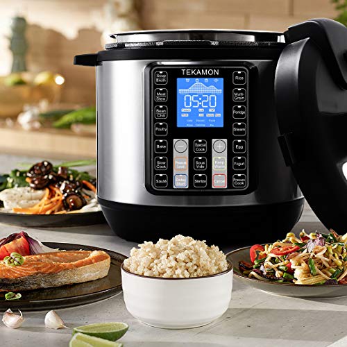TEKAMON 11in1 Electric Pressure Cooker 6.5 Quart, Rice Cooker, Slow