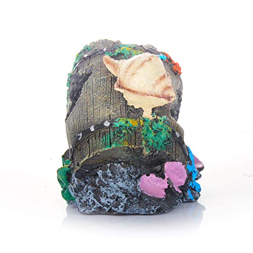 Molliy Fish Aquarium Decorations Resin Broken Barrel Cave Aquarium Ornament Decor - Thumbnail 4