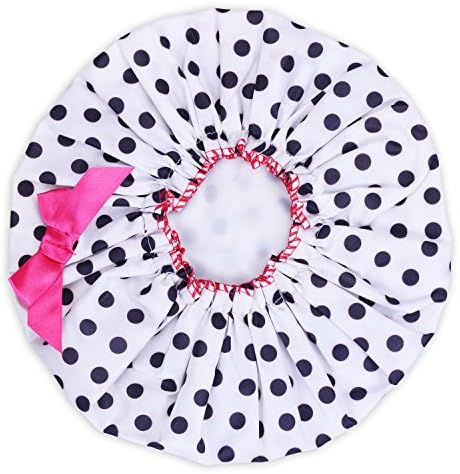 Small Shower Cap, Waterproof Mold Resistant Washable Shower Cap for Short hair 1 Pack (White)