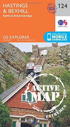Hastings & Bexhill Map | Weatherproof | Battle & Robertsbridge | Ordnance Survey | OS Explorer Active Map 124 | England | Walks | Hiking | Maps | Adventure
