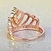 Similanka Rings Women 18K Rose Gold Plated AAA Cubic Zirconia Princess Crown Ring Girl Gift Wedding Engagement (9)