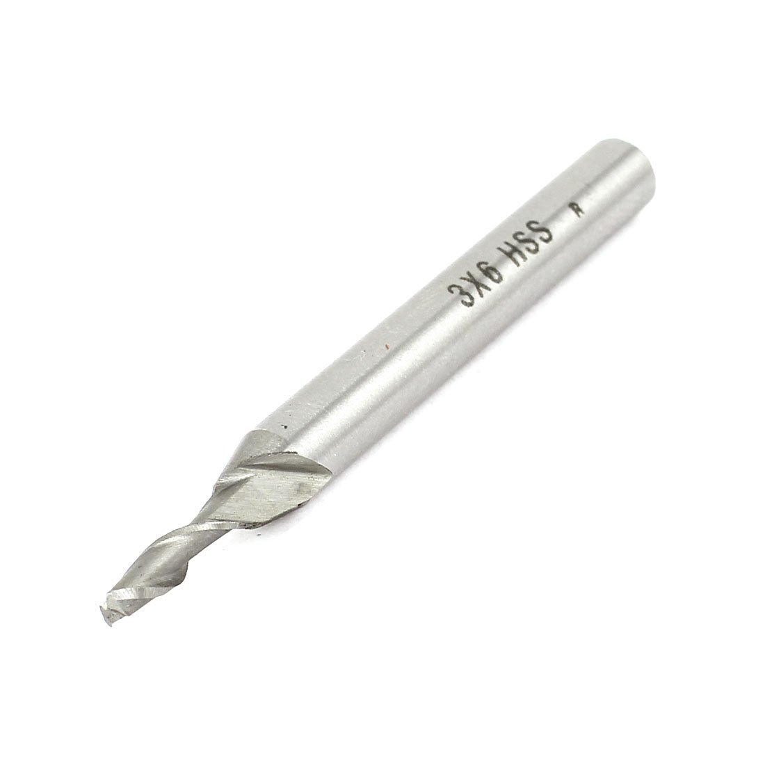 sourcingmap 3x11x60mmm 2 Flutes HSS High Speed Steel Straight Shank End Mill Milling Cutter Drill Bit Gray