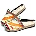 Walking Slip-On, Tezoo Women's Summer Breathable Blackless Walking Shoes, Colorful Sun Flower Series Embroidered Shoes, Outdoor Leisure Garden Clogs, House Slipers, Scandals Beige 8