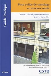 Pose collée de carrelage en travaux neufs