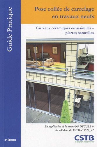 Pose collée de carrelage en travaux neufs