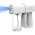 Professional Disinfectant Fogger Machine, Wireless Sprayer Gun Handheld Sanitizer Fogger, Blue Light Foggers for Touchless Sanitization (White)