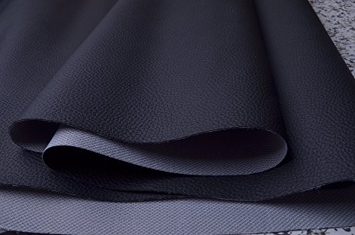 Wento wearproof Black Sofa Leather Fabric,furniture Leather,car Seat Leather Fabric,Upholster Pleather for Furniture Cover,table Cover,handrail Cover,wide 54'' Sold By Half Yard (Black)