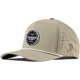 Branded Bills Hardworking American Curved 5 Panel Hats for Men | Raised PVC Patch Breatheable Adjustable Snapback Baseball Cap, Everyday Golf Performance
