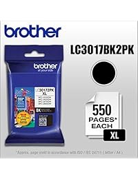 Brother lc30172pk Black Ink High Yield   2 paquetes (2 x 550 de papel)