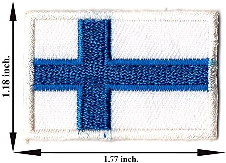 Finland Size M Nation Country Land Flag Embroidered Applique Iron on Patch T-shirt Cap Jeans Bag