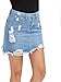 Verdusa Women's Casual Distressed Ripped A-Line Denim Short Skirt A-Blue#1 M