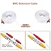 WILDHD BNC Cable, 4x150ft All-in-One Siamese Video and Power Security Camera Wire, CCTV Cable with 2 Female Connectors for All Max 5MP HD CCTV DVR Surveillance System (White)