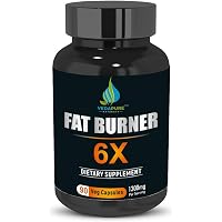 VedaPure Natural Fat Burner 6X With Green Tea, African Mango, Green Coffee Bean & Garcinia Cambogia Extract, Weight Loss supplement for men and women- 90 Capsules