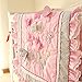 Brandream Butterfly Floral Crib Set Shabby Baby Bedding Pink Crib Bedding Set for Girls With Bumpers,Ideal Baby Shower Gift,7piece