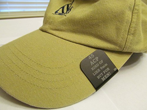 45 ACP Kind Of Like 9MM But For Men Laser Etched Hat Clip Black