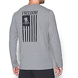 Under Armour Men's WWP Freedom Flag Long Sleeve T-Shirt Medium True Gray Heather