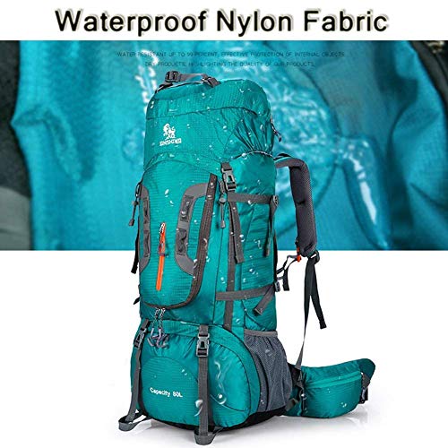 ONEPACK 80L Internal Frame Hiking Backpack Women Men Waterproof Rain Cover Climbing Backpack fit Outdoor Travel Mountaineering Camping (80L Blue) - Thumbnail 3