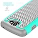 OEAGO LG K4 LTE Case, LG Spree Case, LG Rebel LTE Case Cover Accessories - Shock-Absorption Dual Layer Defender Protective Case Cover for LG K4 LTE/LG Spree/LG Rebel LTE/LG Optimus Zone 3 - Mint