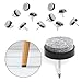 ALIMITOPIA 40pcs Furniture Felt Pad Heavy Duty Nail-on Chiar Slider Glide Pad Floor Protector for Wooden Furniture Chair Tables Leg Feet(Φ28mm or 1.1