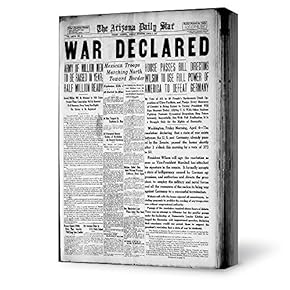 Canvas Wall Art for Living Room,Bedroom Home Artwork Paintings Historical Events Newspaper Ready to Hang - 12x18 inches
