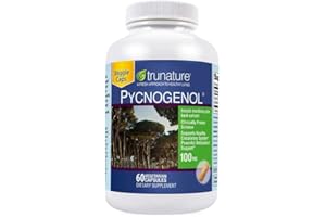 TruNature Pycnogenol 100 mg - French Maritime Pine Bark Extract, Powerful Antioxidant Support - 2 Bottles, 50 Vegetarian Capsules Each