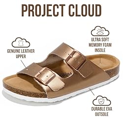 Project Cloud Genuine Leather Flat Sandals Women