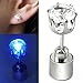 SODIAL Fashion Unisex Led Flashing Earrings Ear Studs Xmas & Valentines's Gift - blue