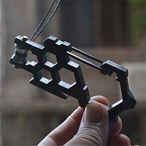 Carabiner, Milazer Pulley System Carabiner Opener Stainless Steel Outdoor Multi-Tool (Black)