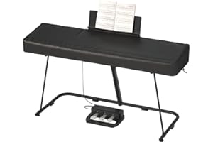 BENVOL 61/88 Keys Piano Cover - Waterproof Dustproof Keyboard Protector with Music Stand Zipper, Adjustable Drawstring, Soft Spandex Fabric for Yamaha, Casio 61/88-Key Digital Pianos (88keys-black)
