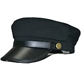 Ericotry Unisex Black Cotton Newsboy Cap Driver Hat for Men Women