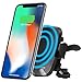 Wireless Car Charger Mount, Gixvdcu Qi Charger Car Mount with Air Vent Phone Holder, Fast Charge for Samsung Galaxy S8, S7/S7 Edge, Note 8 5, Standard Charging for iPhone X, 8/8 Plus