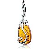 Ian and Valeri Co. Amber Sterling Silver Drop Pendant