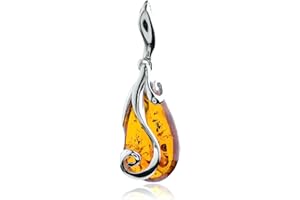 Ian and Valeri Co. Amber Sterling Silver Drop Pendant