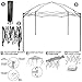 Leader Accessories Pop Up Canopy Tent 10'x10' Canopy Instant Canopy Shelter Straight Leg Including Wheeled Carry Bag, Blue