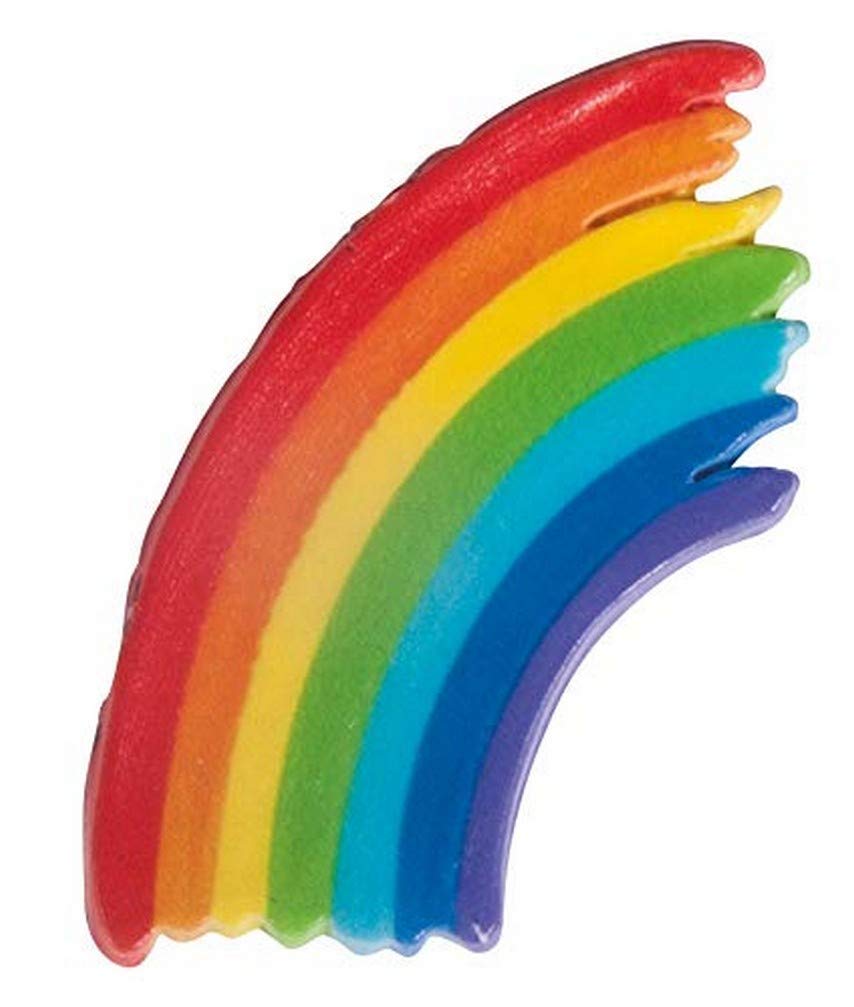 Rayher Wax Rainbow for Candle Decoration, Wax Embellishments for Wedding, Baptism, First Communion or Confirmation Candle, multicolour, 4.5x6.5cm, 31620990