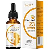 Vitamin C Glow Serum with Hyaluronic Acid and Vitamin E for Face - Brightening, Hydrating and Moisturizing Facial Serum for Radiant, Even-Looking Skin - Lightweight, Non-sticky, 1 Fl. Oz