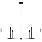 Savoy House 1-2221-6-89 Salerno Modern Farmhouse Chandelier, 6-Light 360 Total Watts, 25" H x 42" W, Matte Black
