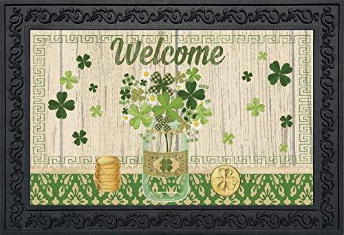 Briarwood Lane Lucky Clovers St. Patrick's Day Doormat Shamrocks Indoor Outdoor 18" x 30"