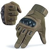 JIUSY Touch Screen Army Tactical Gloves Military Rubber Hard Knuckle Full Finger Gloves and Half Finger Gloves for Cycling Motorcycle Airsoft Paintball