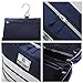 Perfect Keeper Toiletry Bag with Detachable Clear Makeup Bag, Hanging Hook and 3-Piece Travel Silicone Bottles - 11'x7.5'x4'- Dark Blue & White Stripes