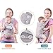 Infant Baby Holder Carrier Backpack Ergonomic with Head Support Padded Shoulder Straps Front and Back for Newborn Toddler Wrap in All Season，Grey