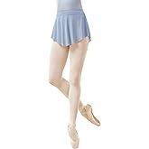 Women Soft Mesh Side Split Short Ballet Dance Skirt