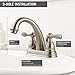 Delta Windemere Centerset Brushed Nickel Bathroom Faucet, 4 Inch 3 Hole Bathroom Sink Faucet for Vanity, Metal Push-Pop Drain Assembly, Stainless B2596LF-SS