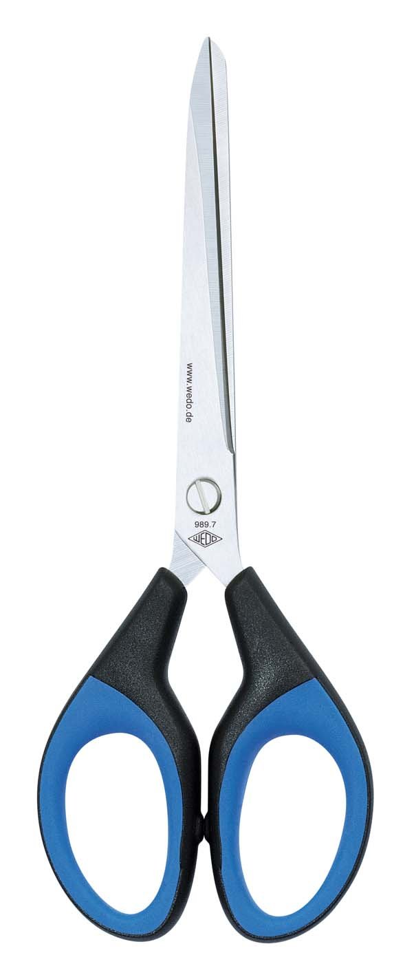 EFCO Soft-Cut Premium Line Scissor, Black/Blue, 18 cm