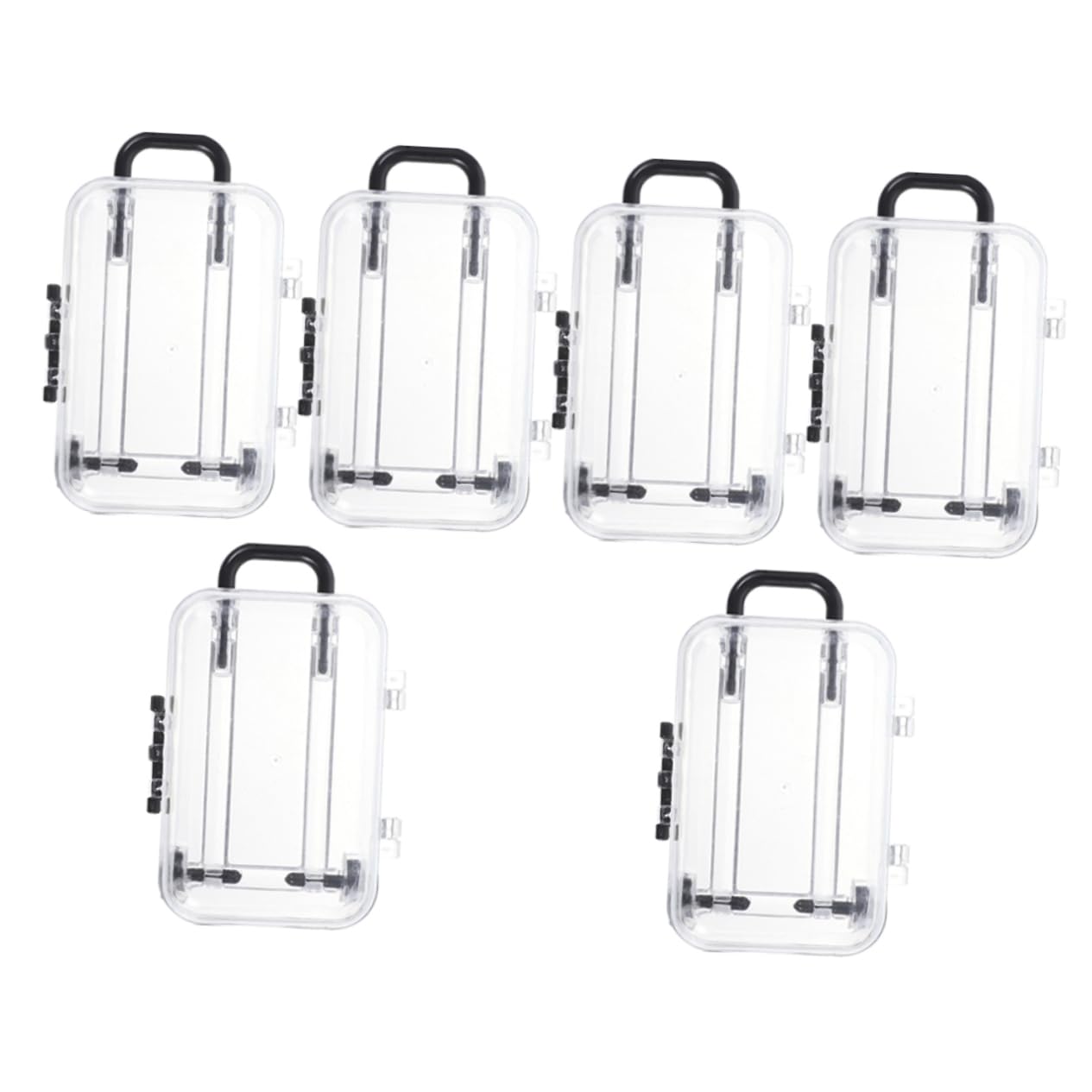 KITANDOVE 6pcs Mini Luggage Favor Boxes - Mini Suitcase Candy Boxes - Black - Dual-Purpose Design (Storage & Candy Box)