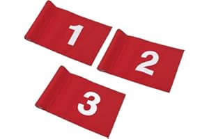 X·CELLENT Numbered Solid Golf Flag with Tube Inserted,8” L x 6”H Mini Putting Green Flags for Yard Indoor Outdoor Backyard Garden, 420D Nylon Mini Pin Flags (Upgraded double-sided Red Flags 3 Sets #1,2,3)