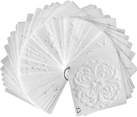 Amazon Co Jp 36枚 ステンシルシート 塗装補助テンプレート マンダラ涂り絵 Diy ステンシルを切る 手作り ペーパークラフト 使いやすい 滑らかな表面 耐摩擦性 浸透を防ぐ 耐熱性 優れた折りたたみ性 製図用テンプレート 初心者向け ホーム キッチン